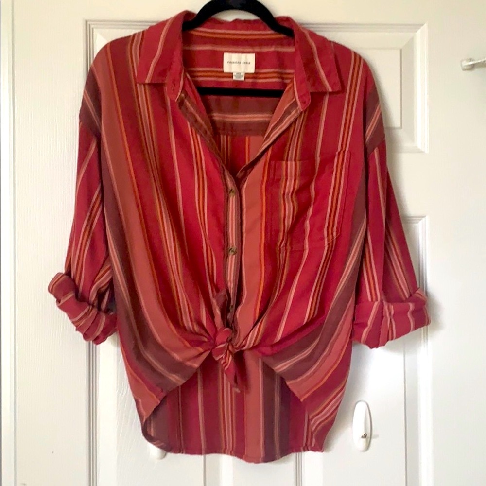 American Eagle Striped Button Down